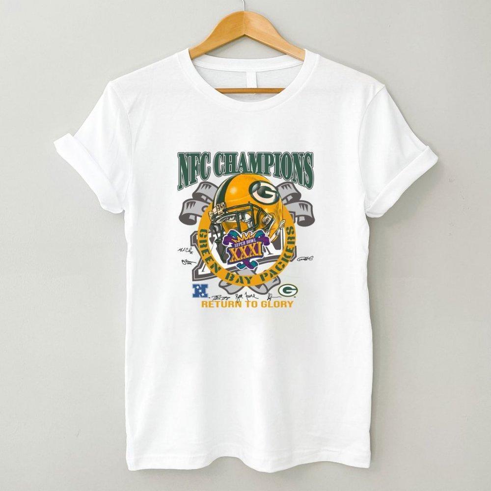 Green Bay Packers Super Bowl Xxxi Design White Shirt, Unisex Cotton Tee